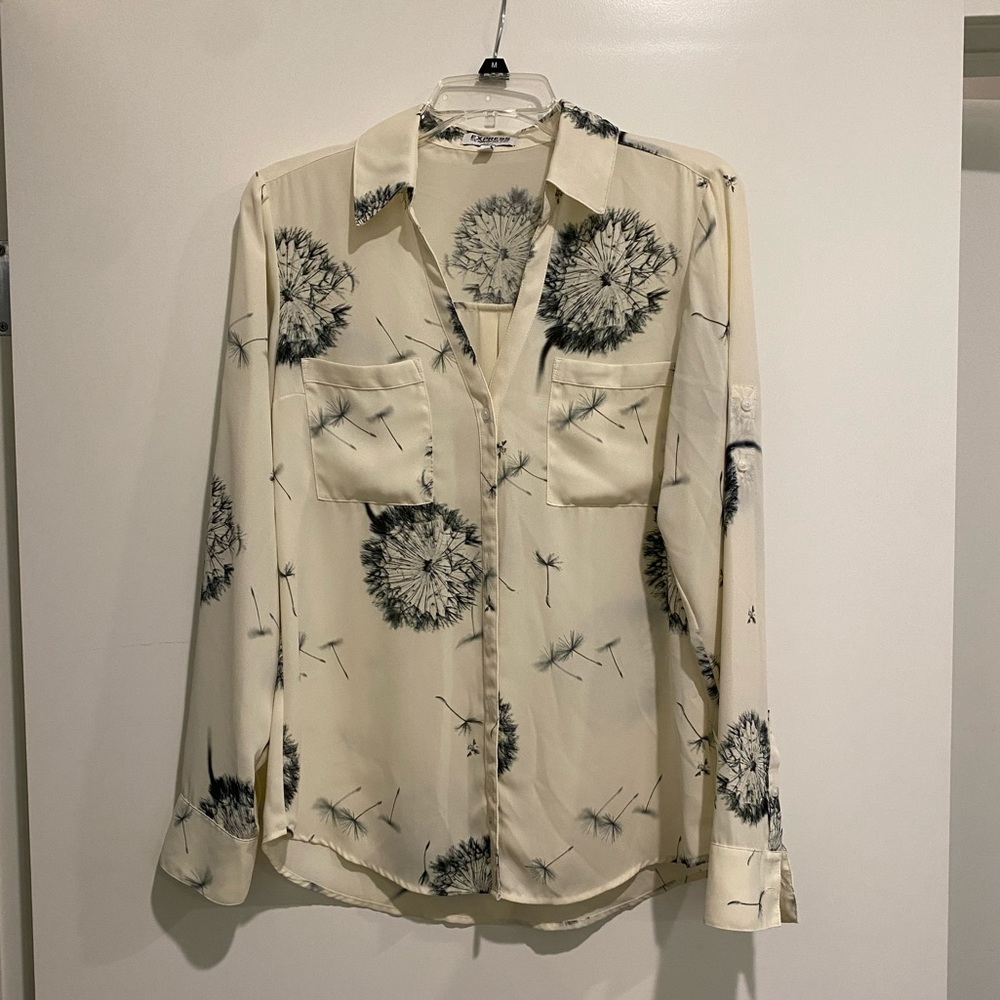 EXPRESS Women’s Portofino Blouse Off white Cream